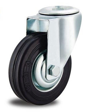 چرخ کاستور لاستیکی سوراخ پیچ اینچ 6 اینچ کاستورهای صنعتی برای مبلمان